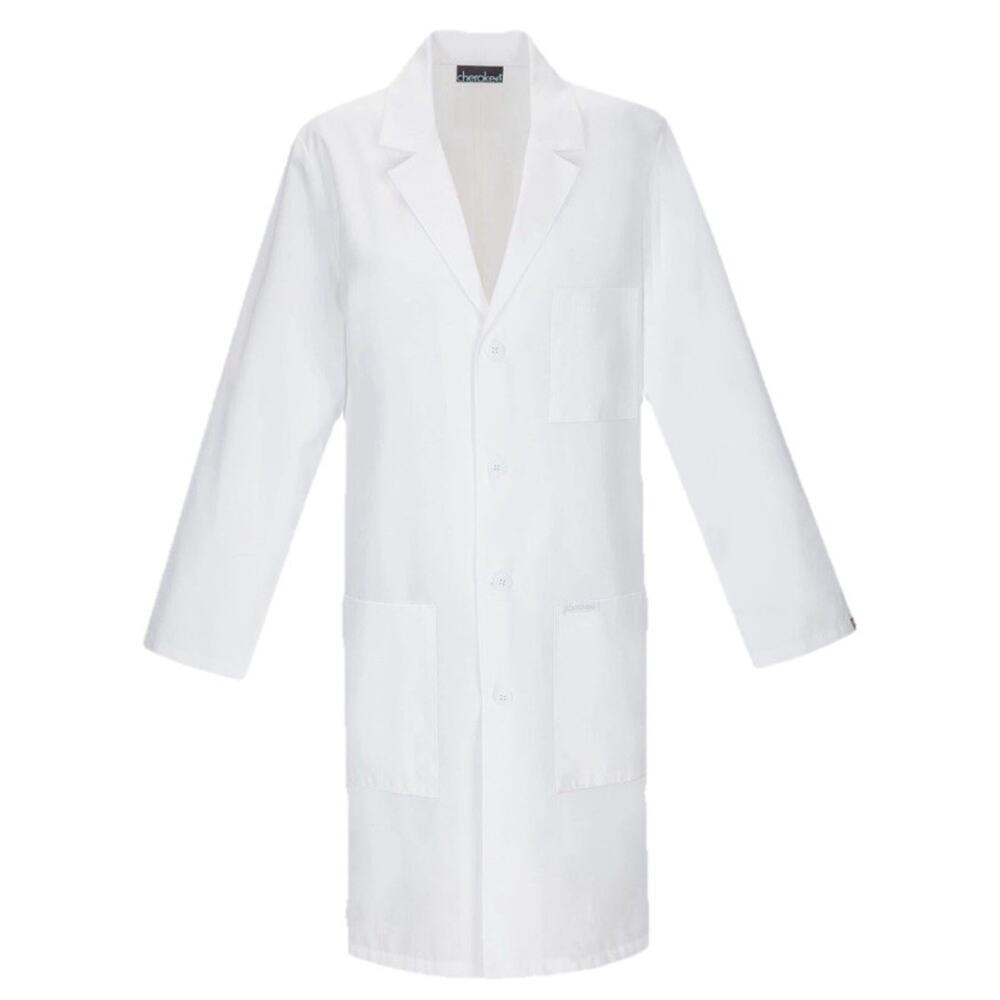 Cherokee Scrubs Lab Coat -Adult Size Large - White Unisex 1346 Pockets Long